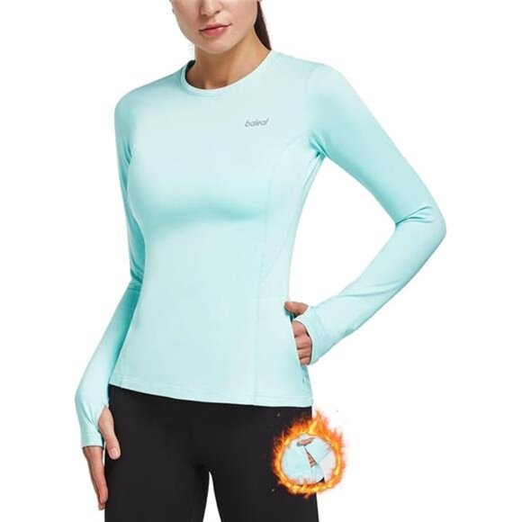 Thermal Shirts for Women Long Sleeve Fleece Tops Running Workout Cold - Picture 7 of 7